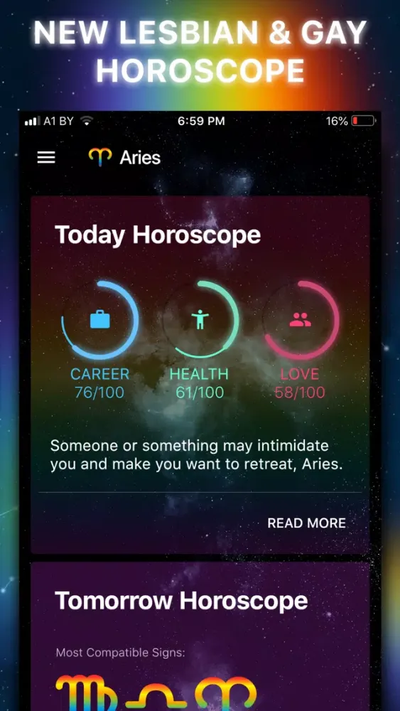 Capturas de tela do Homoscope: Horoscope for LGBT