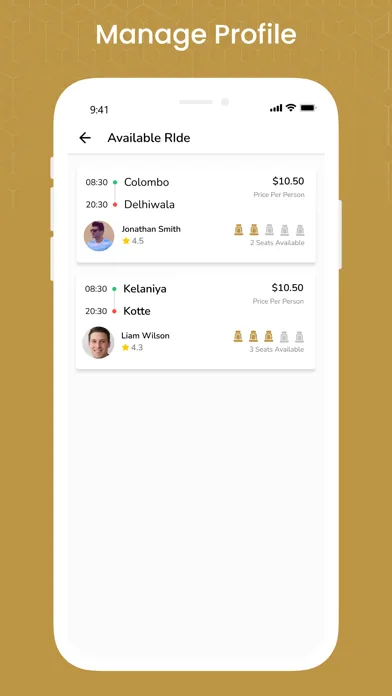 Captures d'écran de CrewCare RideShare