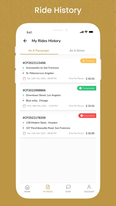 Captures d'écran de CrewCare RideShare
