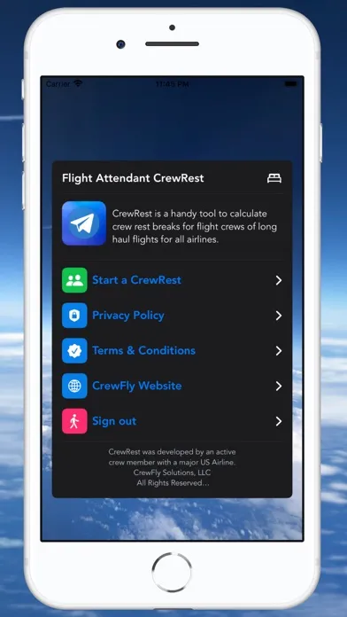 Captures d'écran de Inflight CrewRest