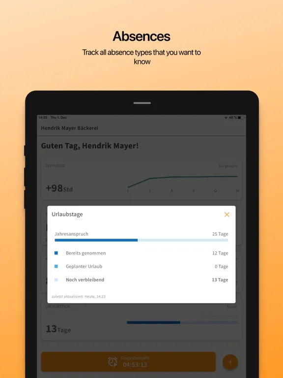 Crewmeister for employees iPad 应用截图