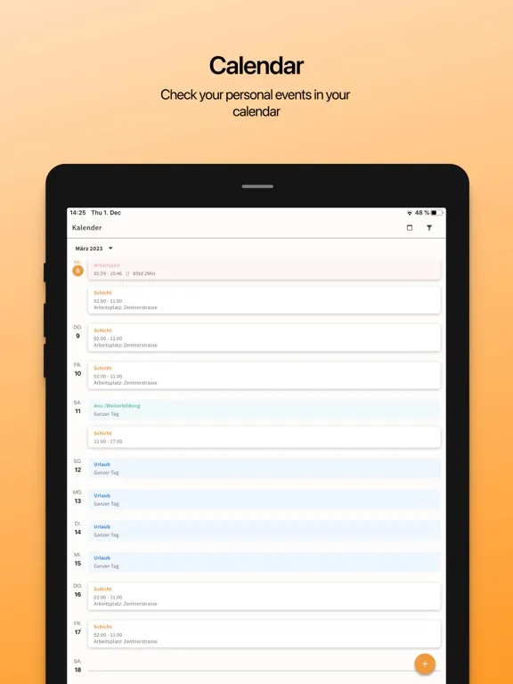 Crewmeister for employees iPad 应用截图