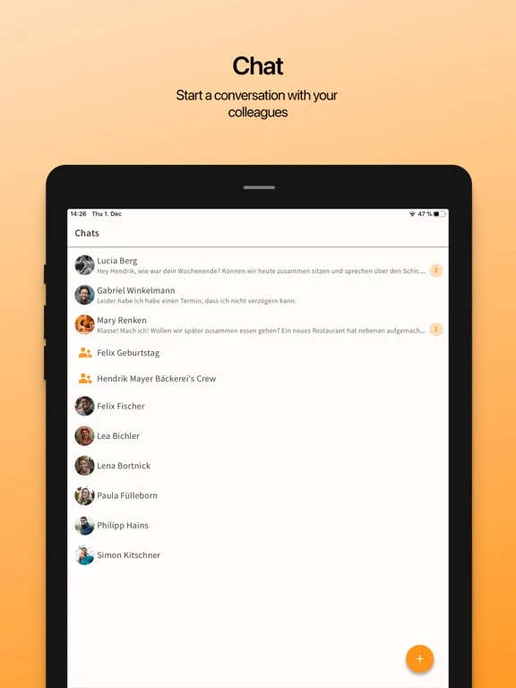 Crewmeister for employees iPad 应用截图