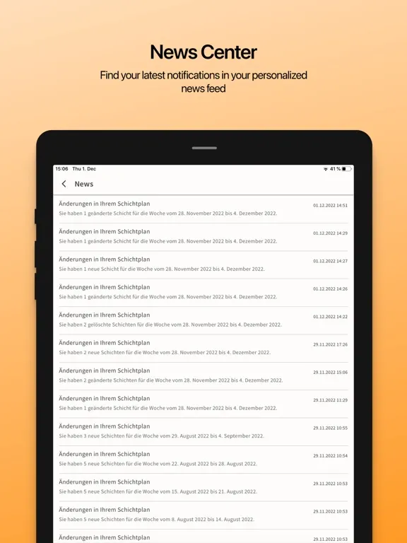 Crewmeister for employees iPad 应用截图