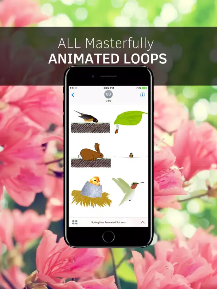 Springtime Animated Stickers iPad  スクリーンショット