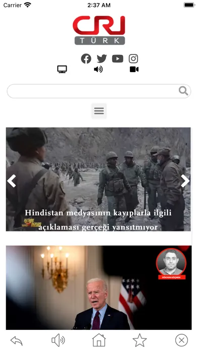 Ảnh chụp màn hình của CRI TÜRK