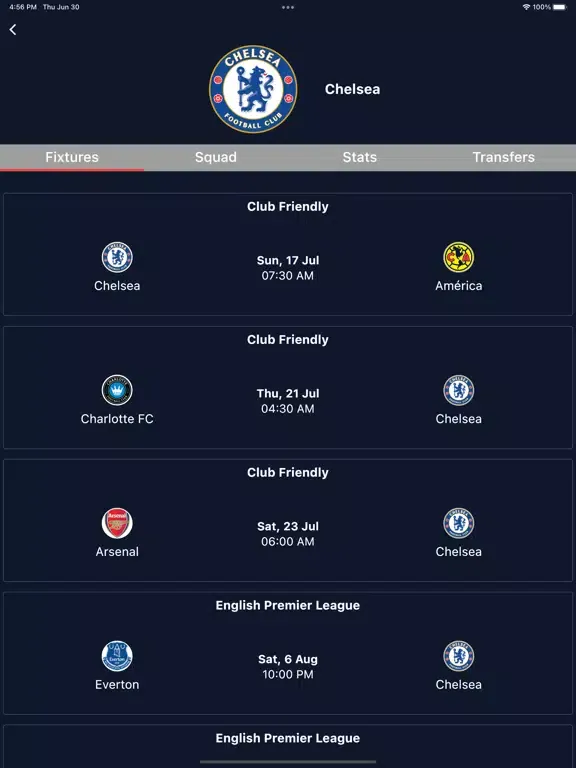 Choice Sports iPad  スクリーンショット