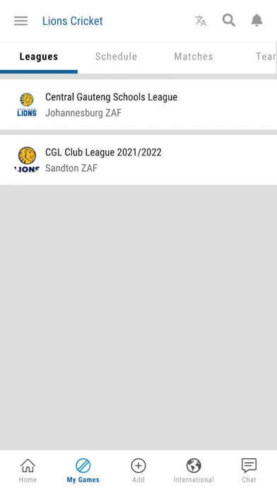 Tangkapan layar LIONS Scoring and Fixtures