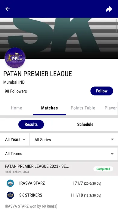 Zrzuty ekranu Patan Premier League PPL