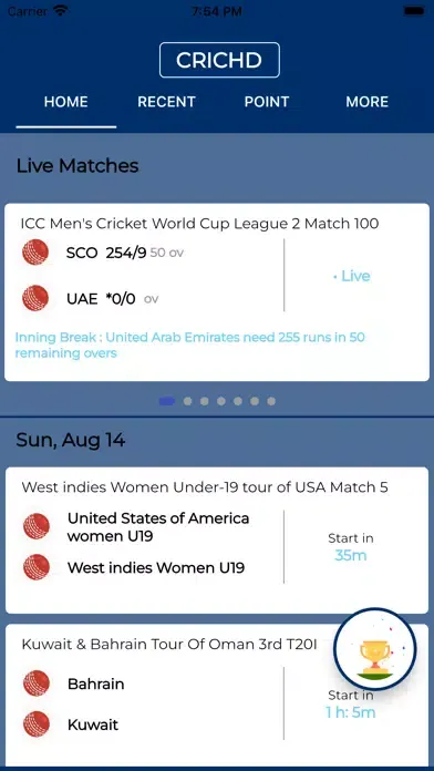 CricHD - Asia Cup Live应用截图