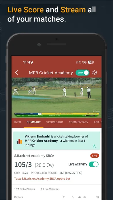 Captures d'écran de CricHeroes-Cricket Scoring App