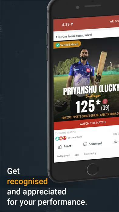 Captures d'écran de CricHeroes-Cricket Scoring App