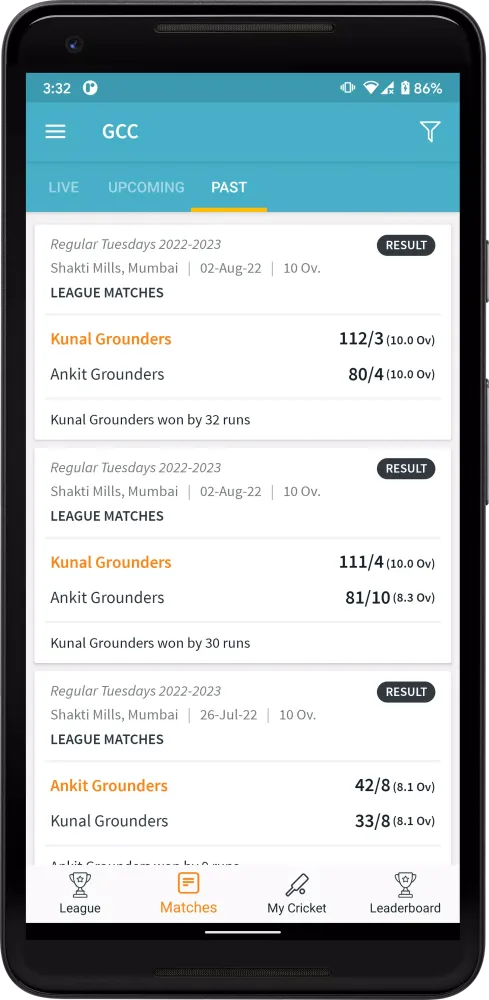 Grounders Cricket Club (GCC) Screenshots
