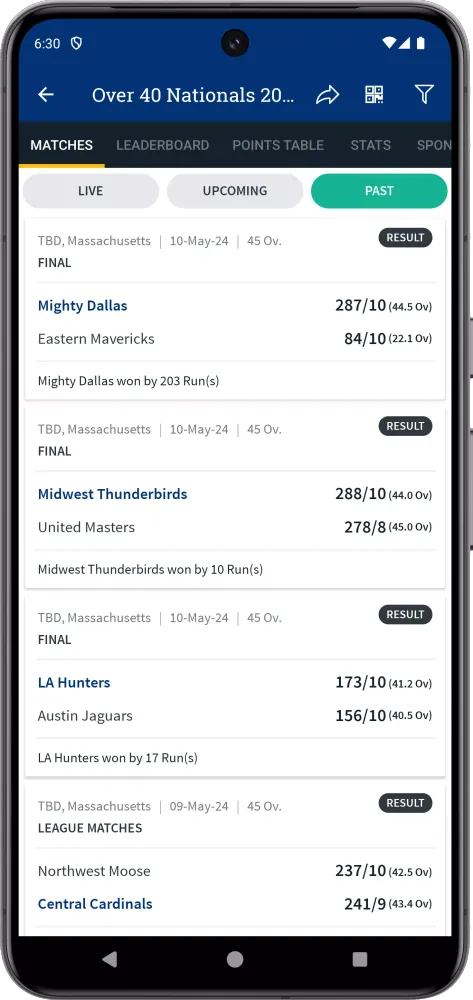 MASTERS CRICKET USA स्क्रीनशॉट