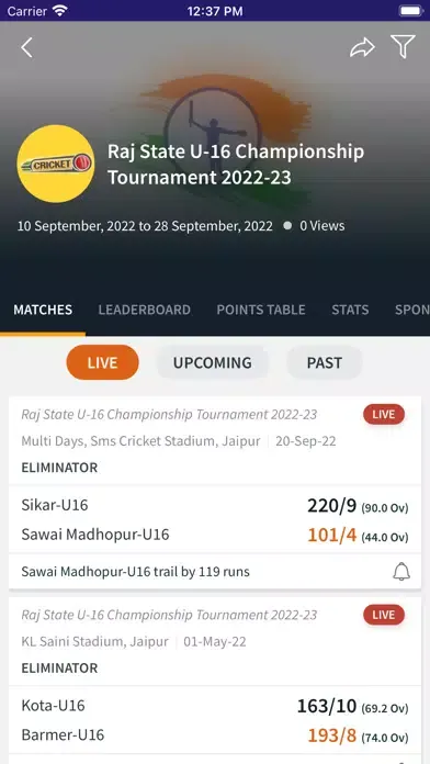 Rajasthan Cricket Association Ekran Görüntüleri
