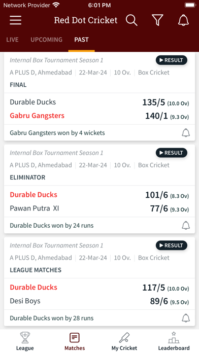 Tangkapan layar Red Dot Cricket