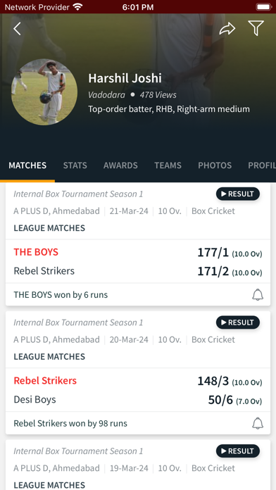 Tangkapan layar Red Dot Cricket