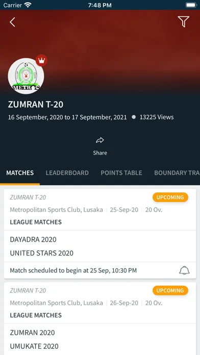 Tangkapan layar Cricket Zed