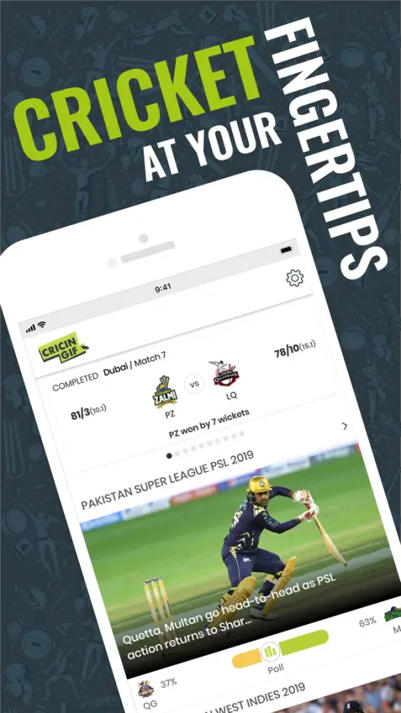 Zrzuty ekranu Cricingif-Live Cricket Scores