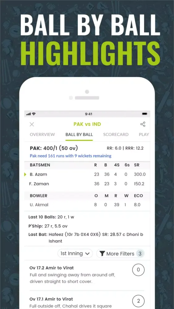 Zrzuty ekranu Cricingif-Live Cricket Scores