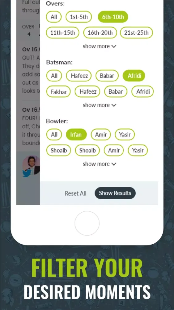 Zrzuty ekranu Cricingif-Live Cricket Scores