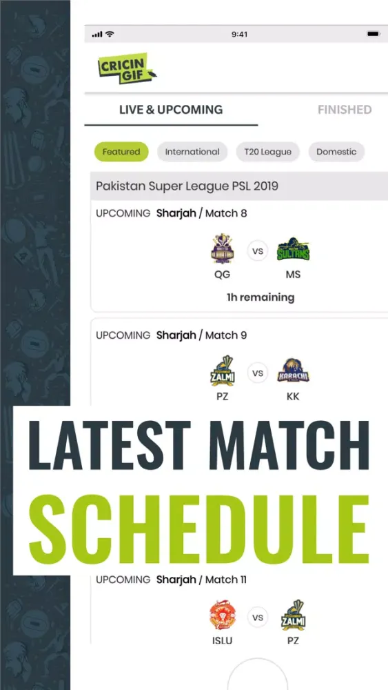 Zrzuty ekranu Cricingif-Live Cricket Scores