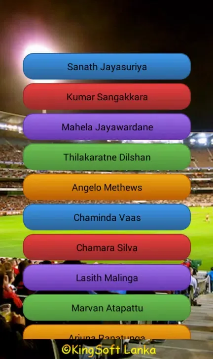Zrzuty ekranu Sri Lanka Cricketers Book