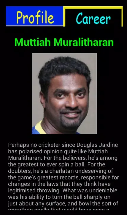 Zrzuty ekranu Sri Lanka Cricketers Book