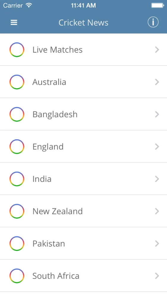 Ảnh chụp màn hình của Live Cricket Scores & News