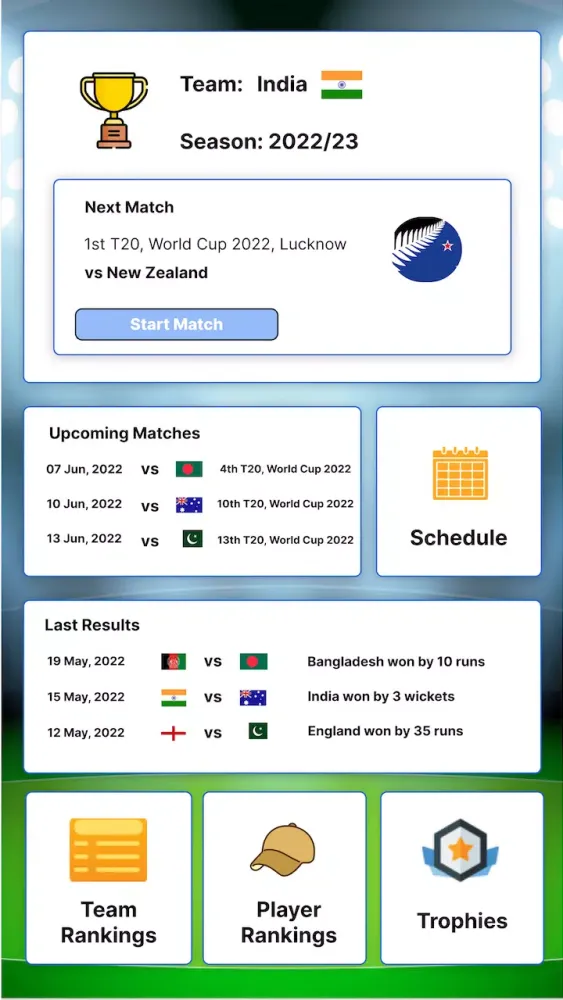 Cricket Manager Journey Screenshots