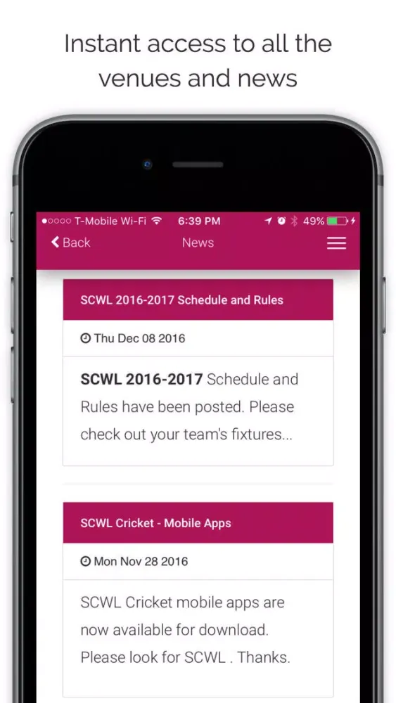 SCWL Cricket Screenshots