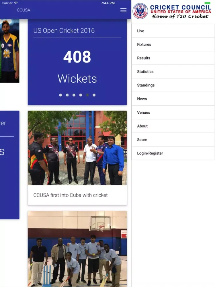 Cricket Council USA iPad  スクリーンショット
