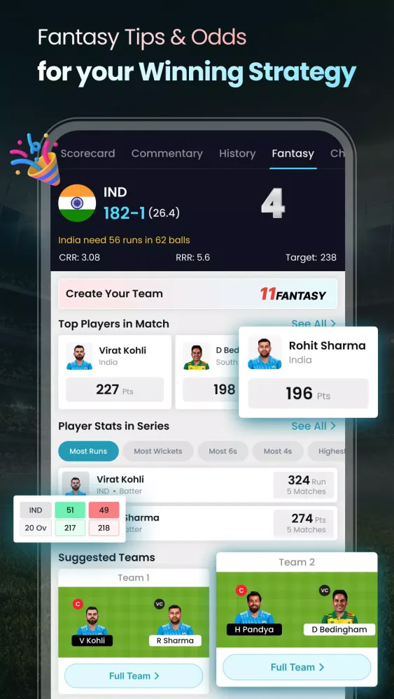 Cricket LineX: Fast Live score Screenshots