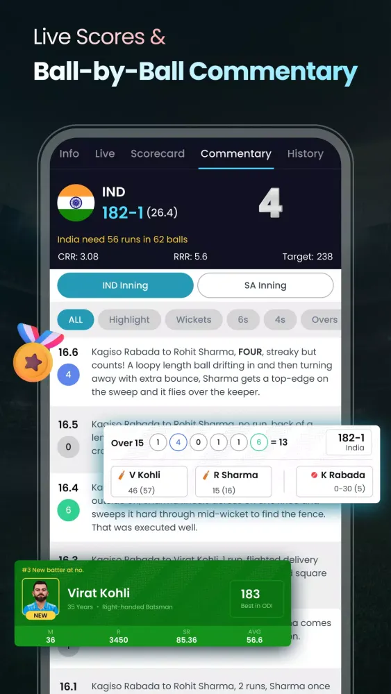 Cricket LineX: Fast Live score Screenshots