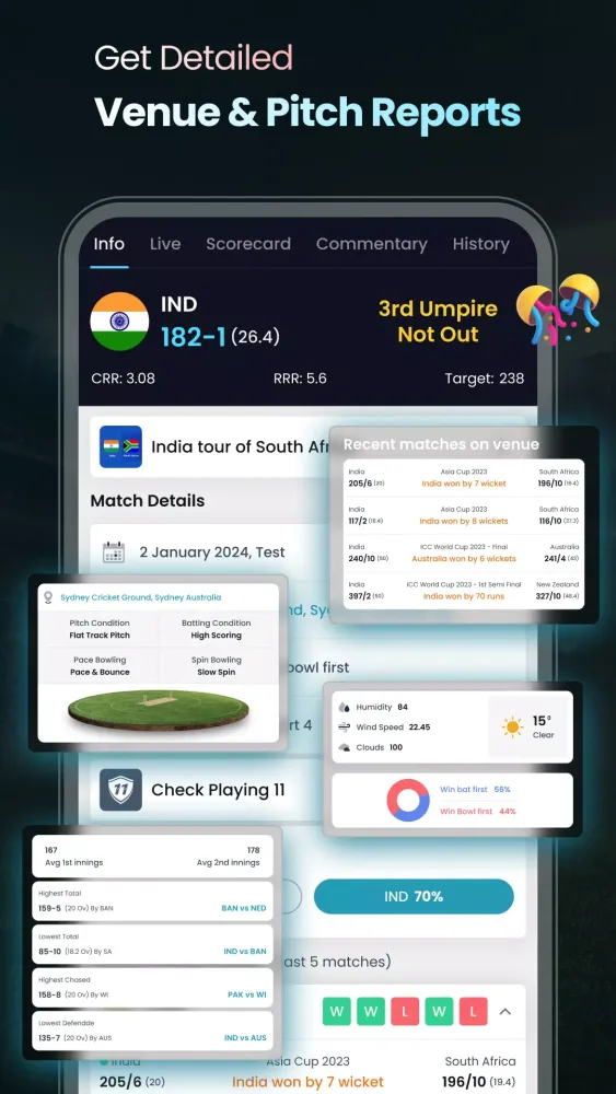 Cricket LineX: Fast Live score Screenshots