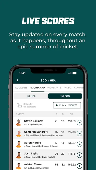Cricket Australia Live स्क्रीनशॉट