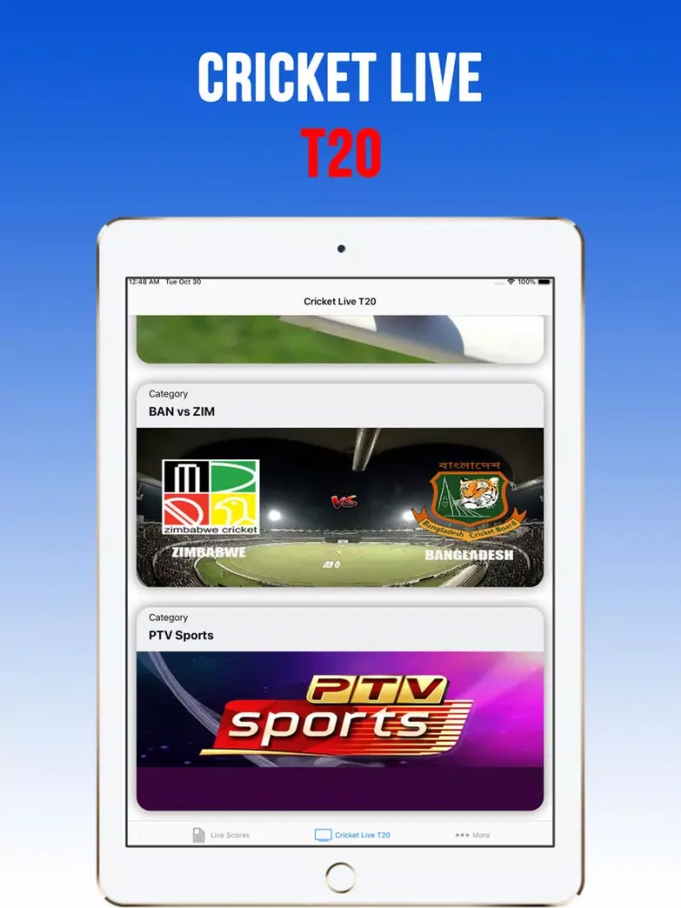 Screenshot di Cricket Live T20 iPad 