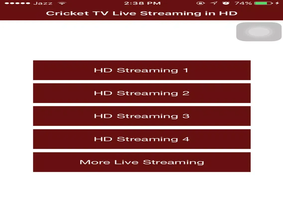Tangkapan layar Cricket TV Live Streaming Matches iPad 