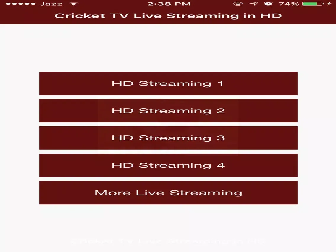 Tangkapan layar Cricket TV Live Streaming Matches iPad 