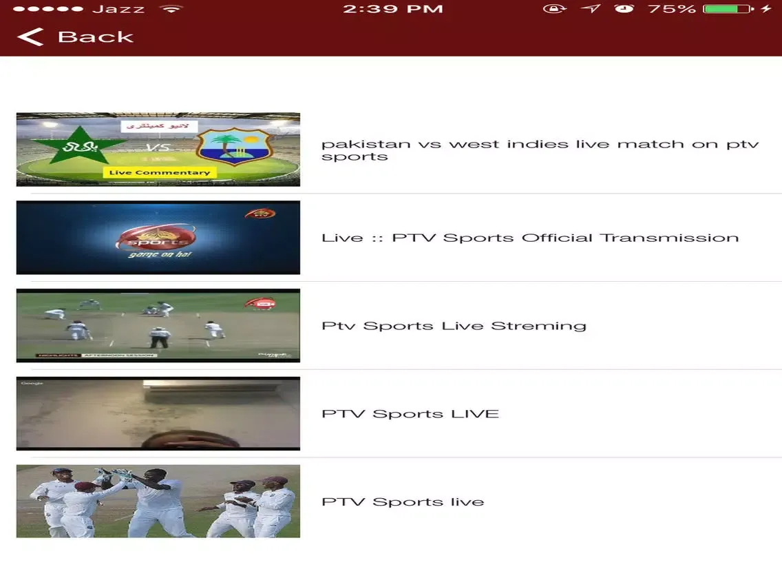 Tangkapan layar Cricket TV Live Streaming Matches iPad 