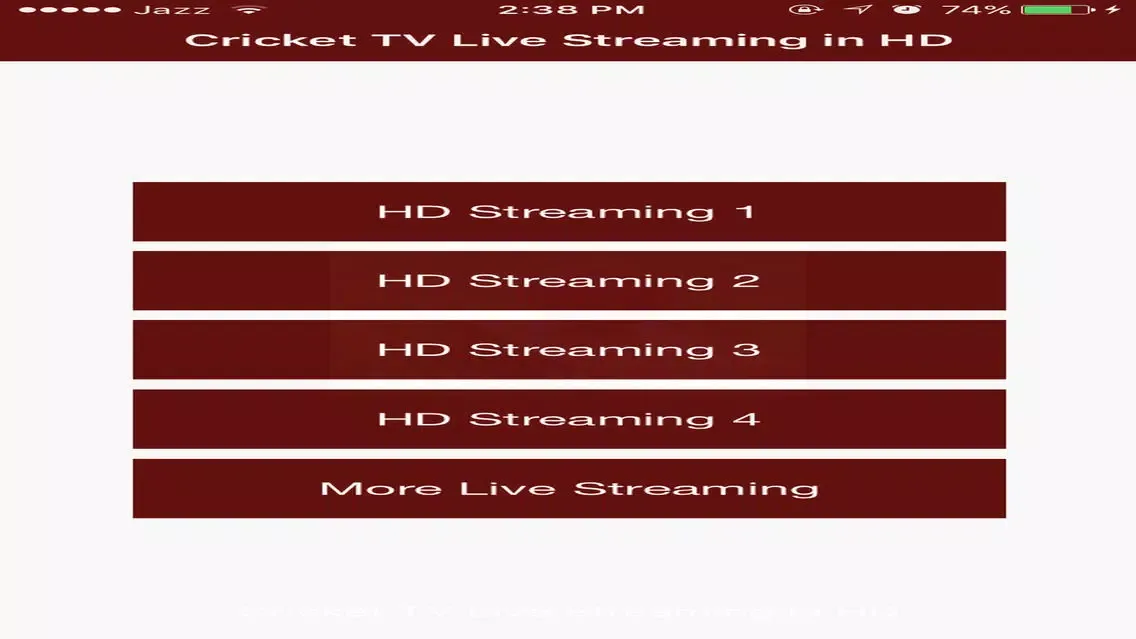 Tangkapan layar Cricket TV Live Streaming Matches