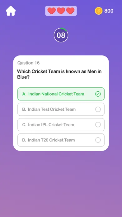 Tangkapan layar Cricket World Cup Quiz -2023