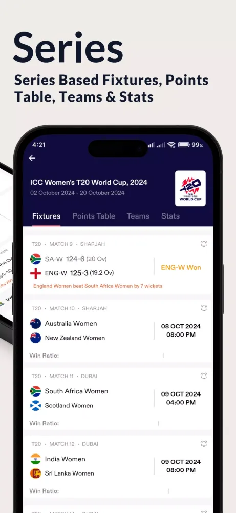 Cricktime - Live Cricket Score Screenshots
