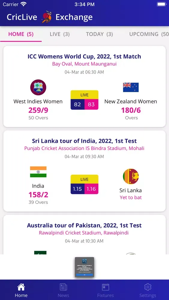 CricLive Exchange应用截图
