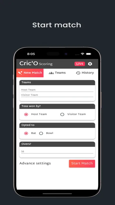 صور CricÓ : Cricket Scoring app