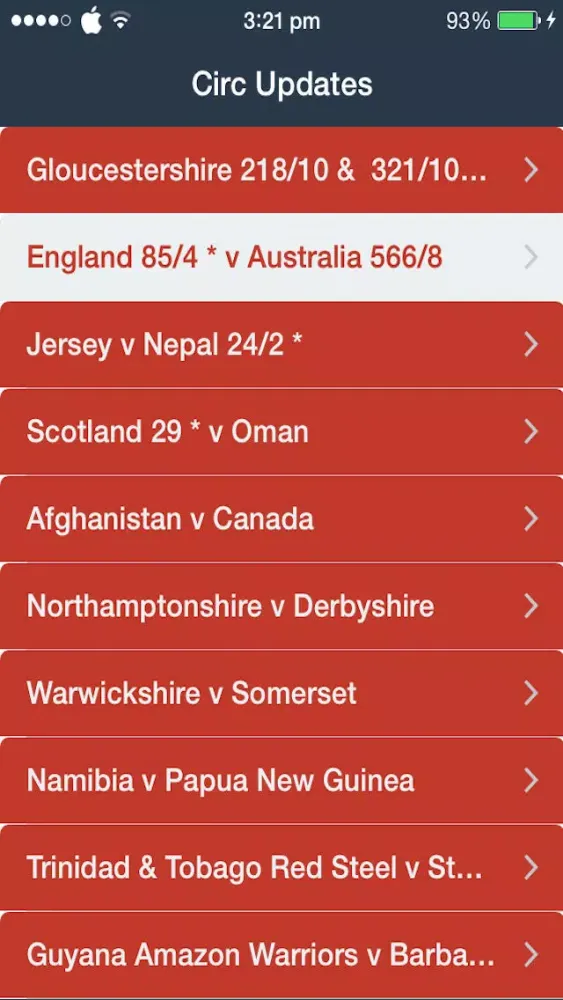Cric Updates - Live Cricket Score and News স্ক্রিনশট