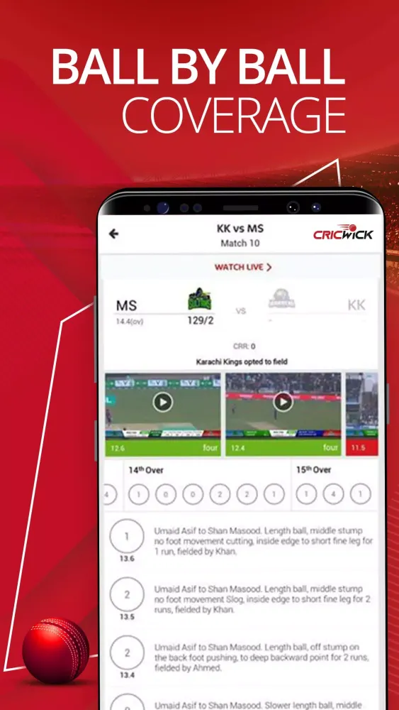 Capturas de pantalla de Cricwick Fastest Score Updates