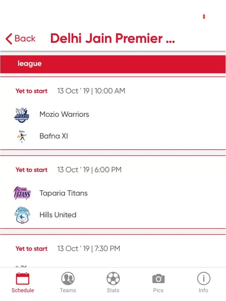 Ảnh chụp màn hình của CricZiner iPad 