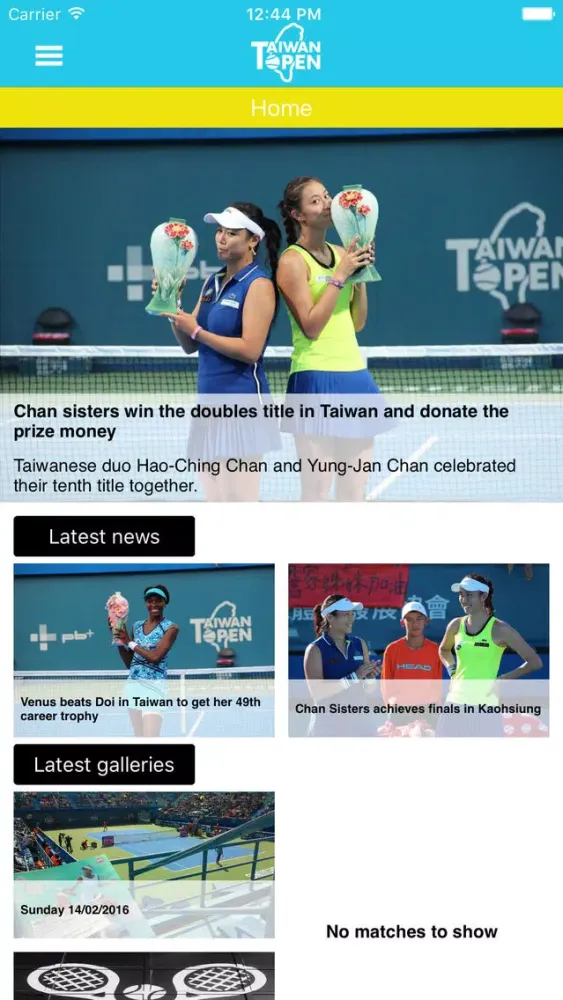 Capturas de tela do Taiwan Open