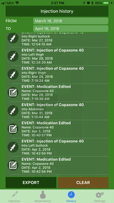 Capturas de pantalla de Injection Reminder